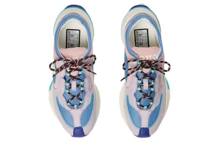(WMNS) GUCCI Run Suede Sneakers 'Pink Blue' 746939-AAB62-5343 sold by KicksCrew product image thumbnail 4