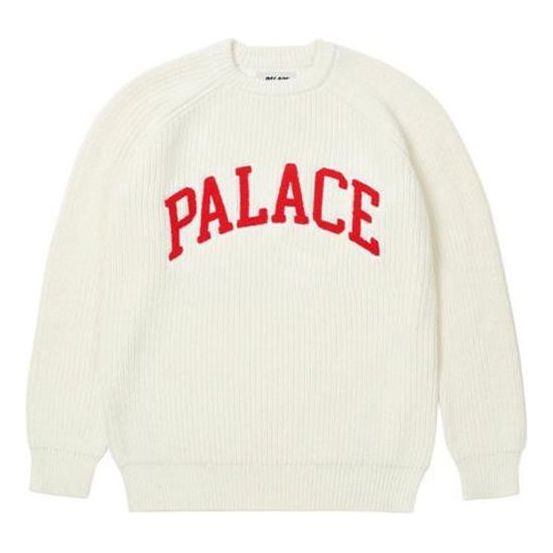 Palace Fall 2021 Knitwear 'White Red' P2KW028 sold by KicksCrew