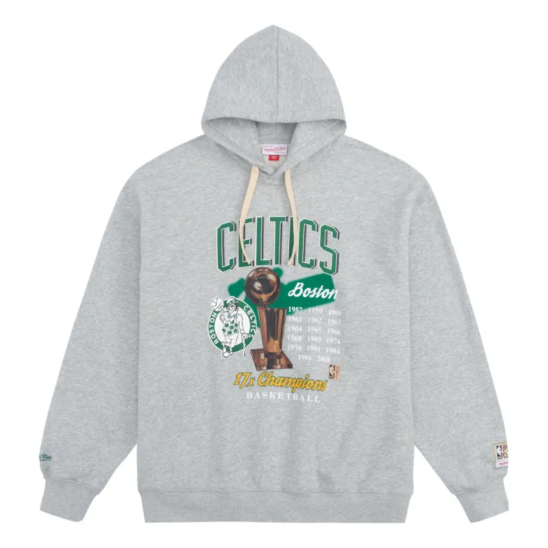 Mitchell & Ness x NBA Boston Celtics 17 Times Champion Hoodie 'Grey' MNJYFWHD23095004 sold by KicksCrew