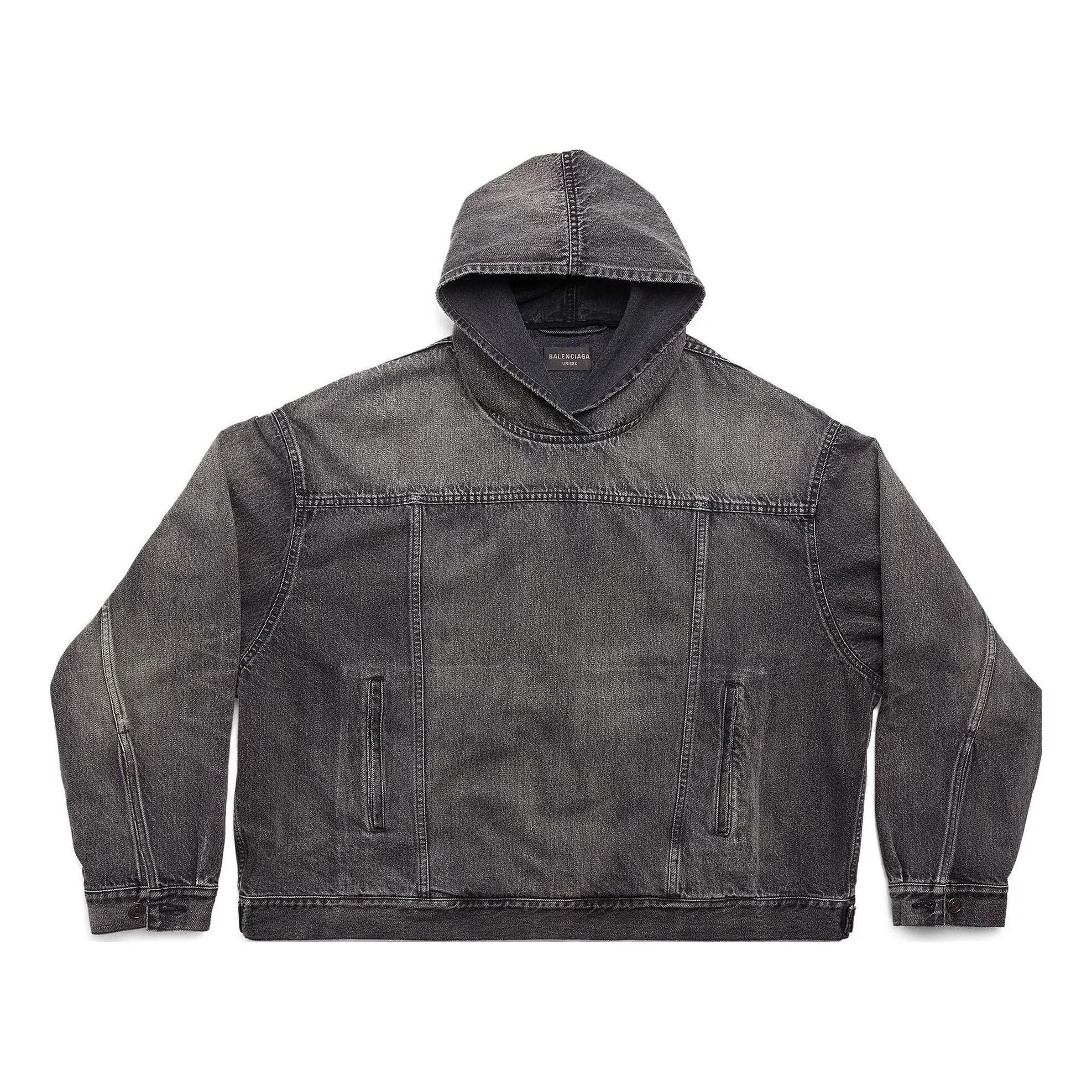 Balenciaga Pull-Over Jacket 'Black Japanese Denim' 719313TBP473340 sold by KicksCrew