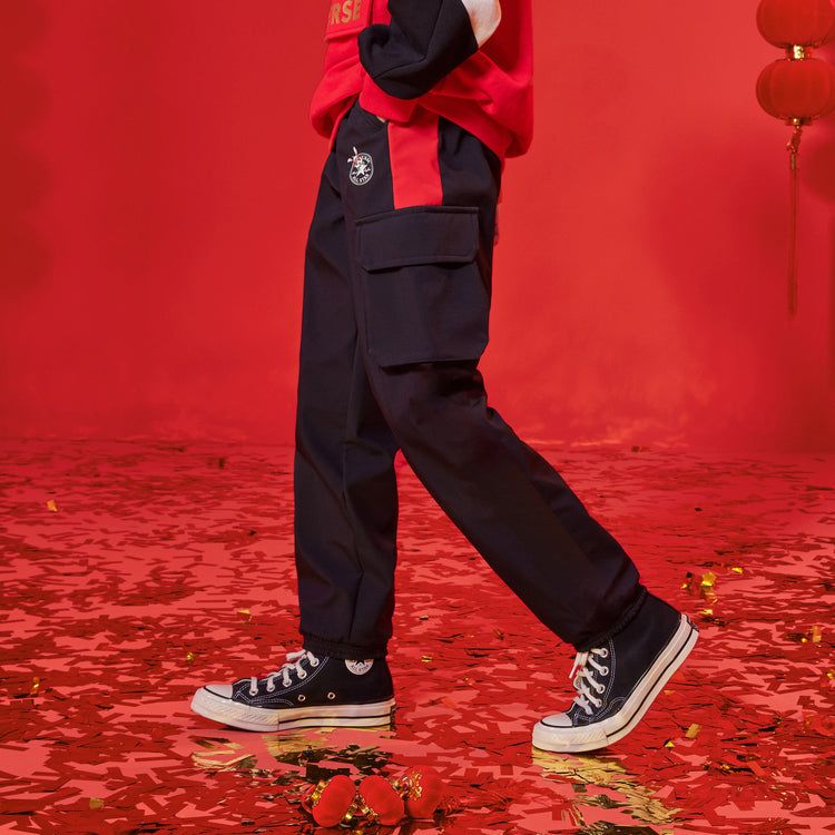 (PS) Converse Casual Long Pants 'Black Red' CV2312135GS-001 sold by KicksCrew product image thumbnail 4