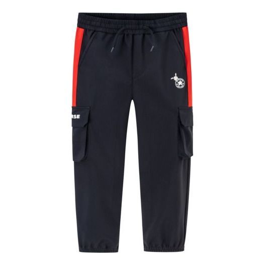 (PS) Converse Casual Long Pants 'Black Red' CV2312135GS-001 sold by KicksCrew