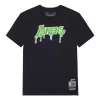 Mitchell & Ness x NBA Los Angeles Lakers Hardwood Classics Slime Drip T-Shirt 'Black' BMTRMO22017-LALBLCK sold by KicksCrew