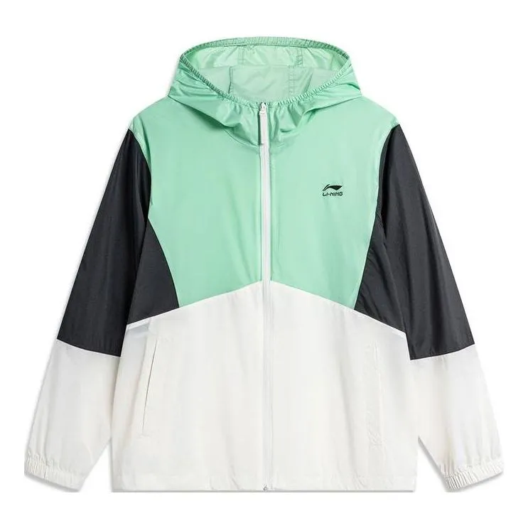 Li-Ning Color Block Windbreaker 'Mint Green White Black' AFDU363-4 sold by KicksCrew