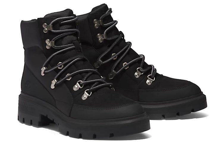 (WMNS) Timberland Cortina Valley Waterproof Mid Hiker Boots 'Black Full Grain' A5NJ7015 sold by KicksCrew product image thumbnail 4