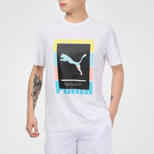 Puma Summer Court Graphic T-Shirt 'White' 845864-02 sold by KicksCrew