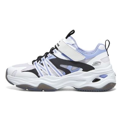 (GS) Skechers Dlites Chunky Shoes 'White Blue Black' 319004L-WLV sold by KicksCrew