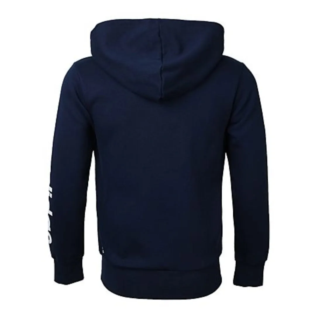 adidas Essentials LIN Full Zip Hoodie 'Navy White' BQ9639 sold by KicksCrew product image thumbnail 2