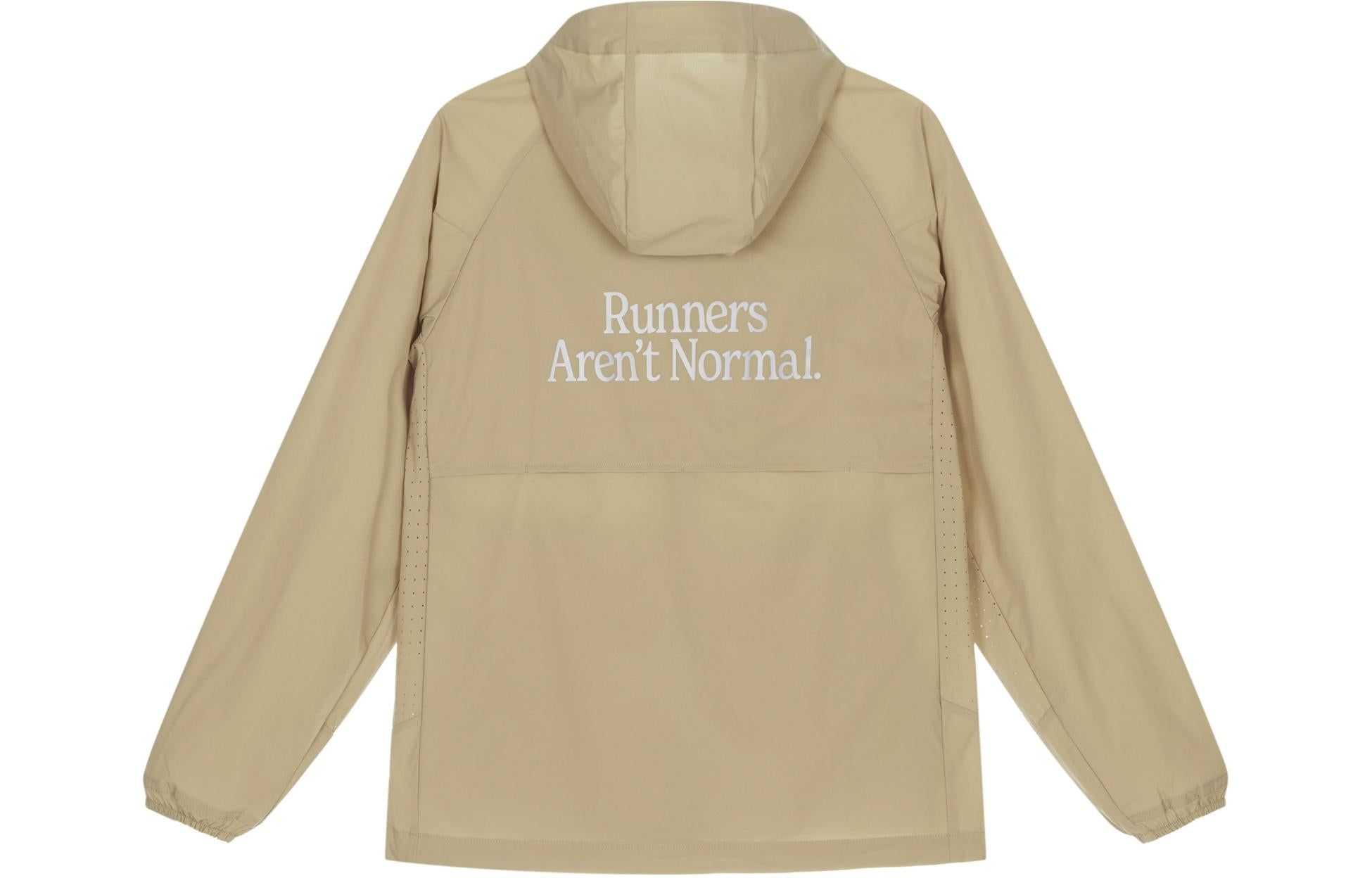 New Balance 'Runners Aren't Normal' Hooded Jacket 'Khaki' NAE24101-BWN sold by KicksCrew product image thumbnail 2