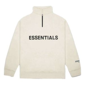 Fear of God Essentials FW20 Half Zip Sweatshirt 'Cream' FOG-FW20-346 sold by KicksCrew