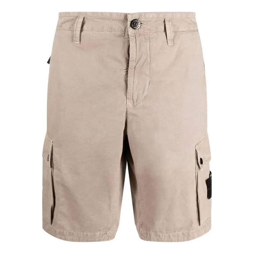 STONE ISLAND Logo Patch Bermuda Shorts 'Khaki' 1015L11WA-V0192 sold by KicksCrew