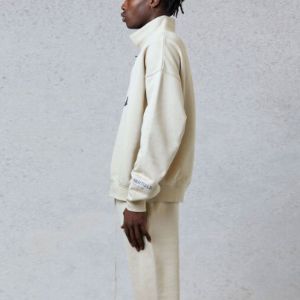 Fear of God Essentials FW20 Half Zip Sweatshirt 'Cream' FOG-FW20-346 sold by KicksCrew