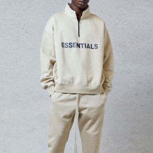 Fear of God Essentials FW20 Half Zip Sweatshirt 'Cream' FOG-FW20-346 sold by KicksCrew