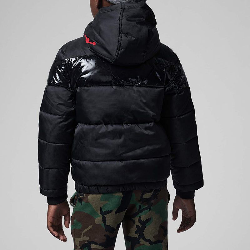 (GS) Air Jordan Bold Stripe Puffer Jacket 'Black' DC0037-010 sold by KicksCrew product image thumbnail 4
