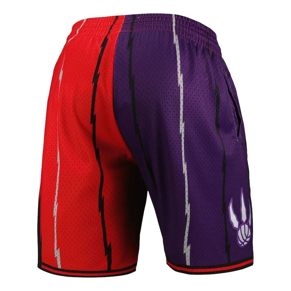Mitchell & Ness x NBA Split Swingman Shorts 'Toronto Raptors 1998' SMSH4855-TRA98PPPPRRD sold by KicksCrew product image thumbnail 2