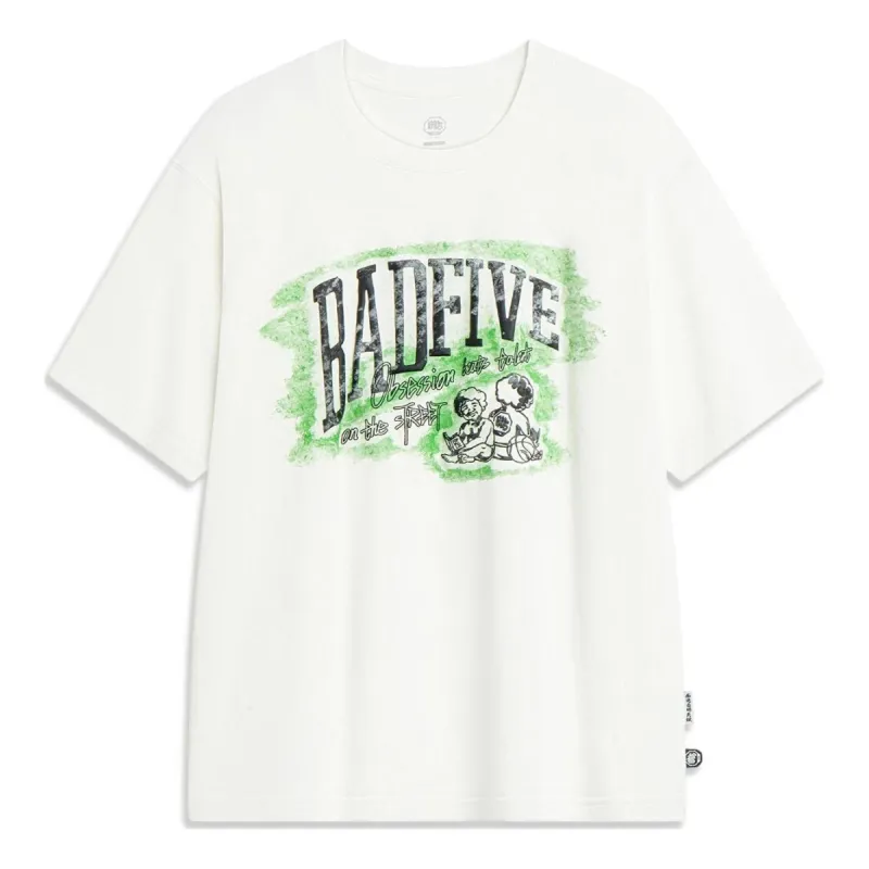 Li-Ning Hoops Cartoon Graphic T-shirt 'White' AHST519-1 sold by KicksCrew