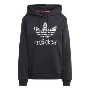 (WMNS) adidas Zebra Animal Print Infill Hoodie 'Black' II0905 sold by KicksCrew