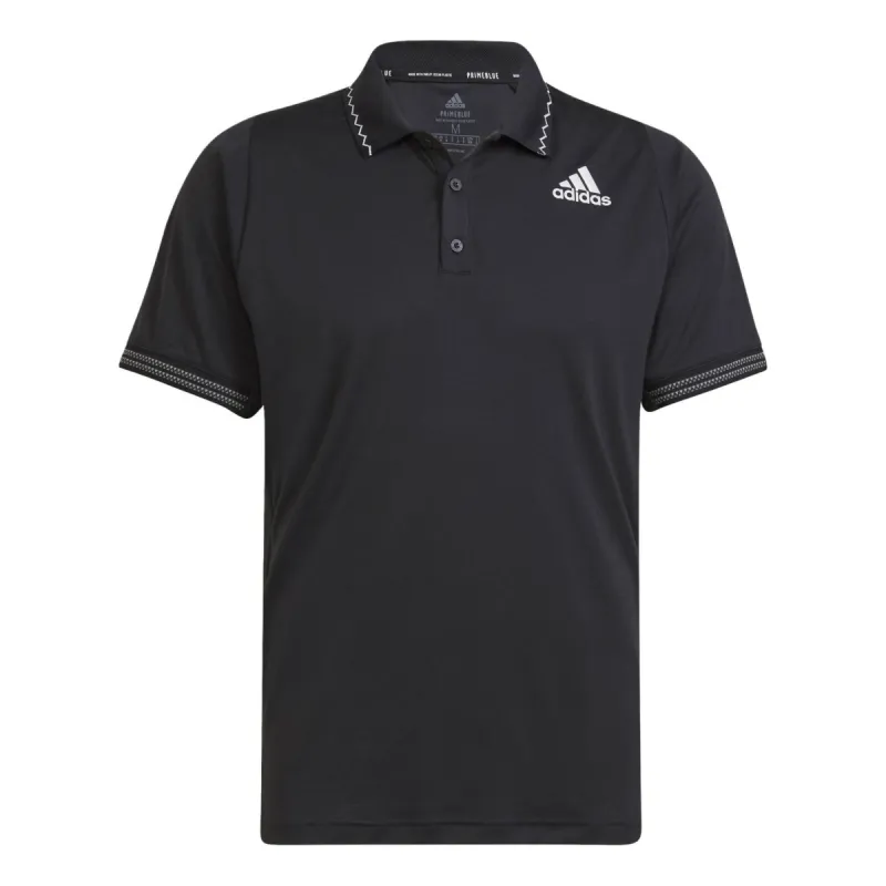 adidas Tennis Freelift Primeblue Polo Shirt 'Black' H50264 sold by KicksCrew