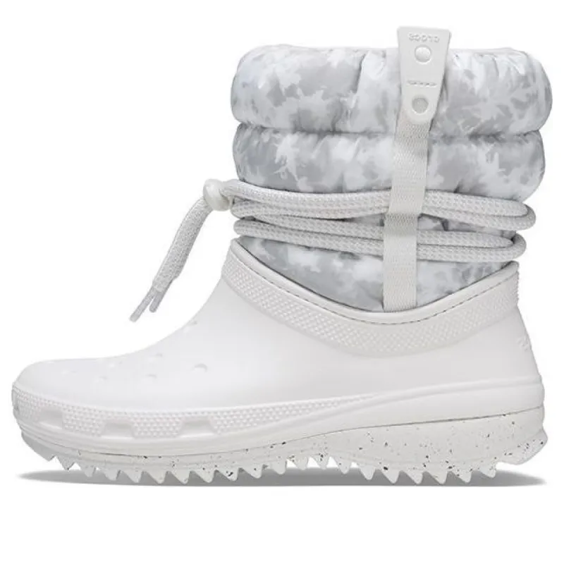 (WMNS) Crocs Classic Neo Puff Luxe Boots 'White Grey' 207312-1CR sold by KicksCrew