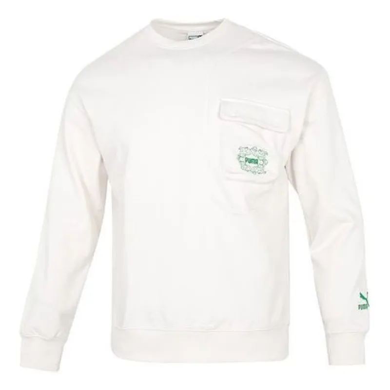 Puma Das CC Graphic Crew Sweater 'White' 539908-93 sold by KicksCrew