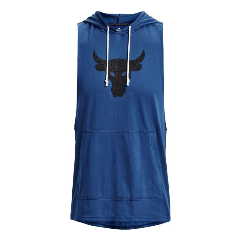 Under Armour Project Rock BSR Bull Sleeveless Hoodie 'Blue Black' 1376939-471 sold by KicksCrew