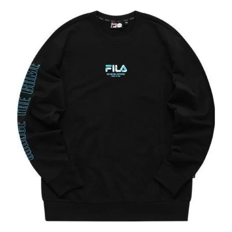 FILA FUSION Knitted Pullover Sweatshirt 'Black Blue' T11M133203F-BK sold by KicksCrew