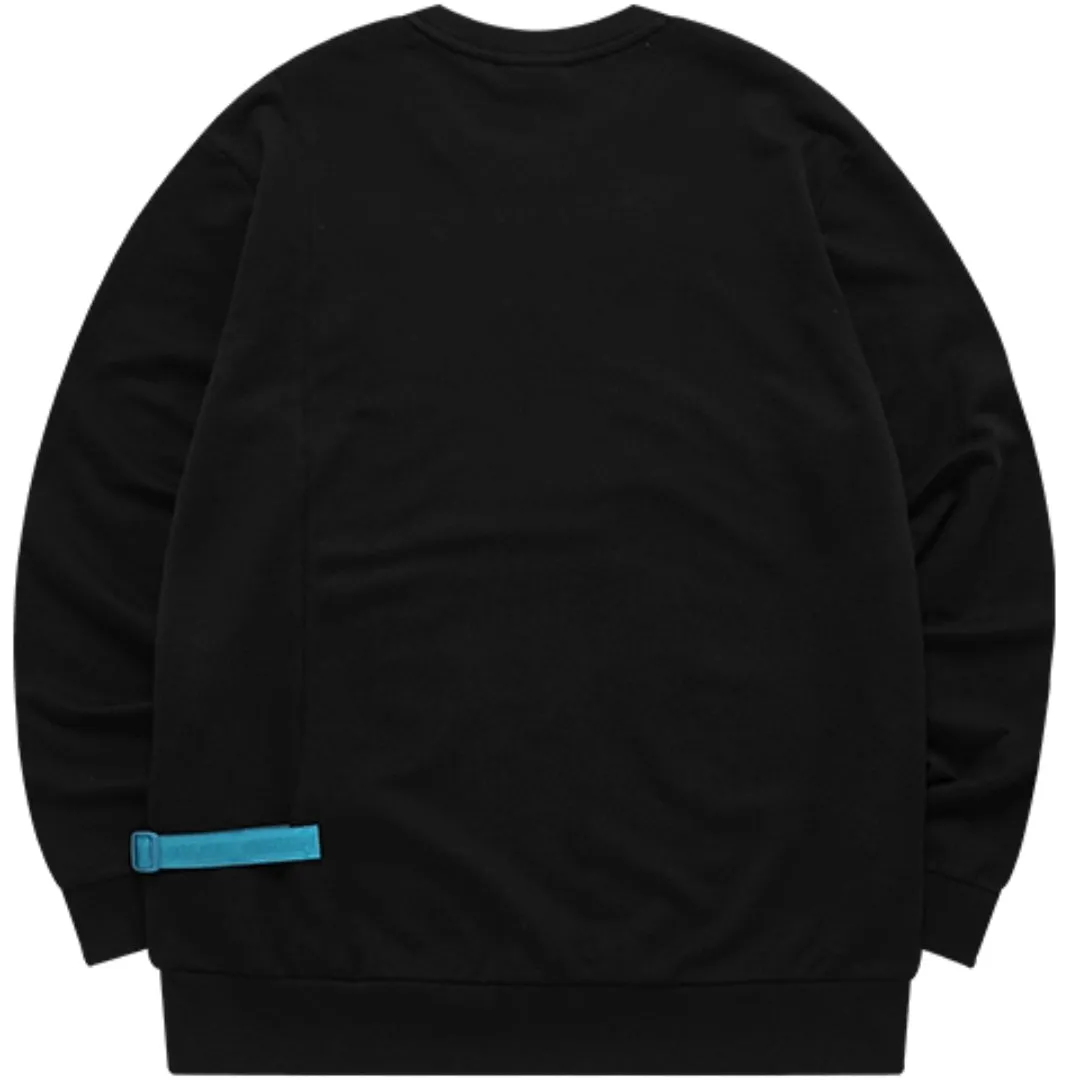 FILA FUSION Knitted Pullover Sweatshirt 'Black Blue' T11M133203F-BK sold by KicksCrew product image thumbnail 2