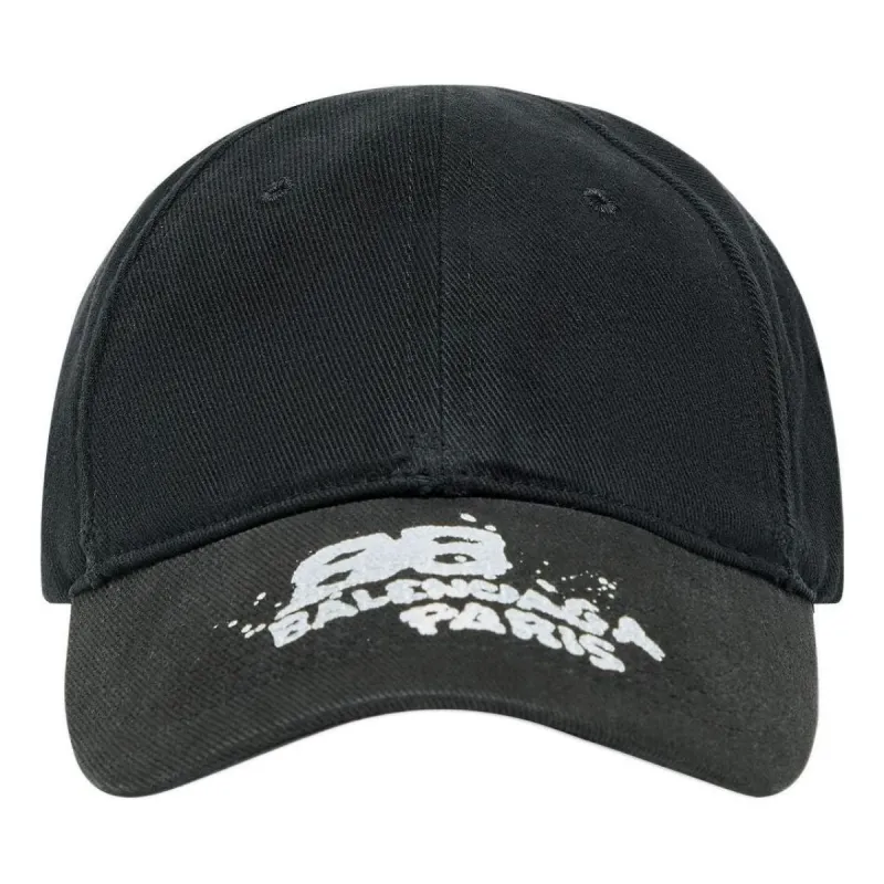 Balenciaga Hand-Drawn BB Icon Cap 'Black' 723771410B21077 sold by KicksCrew