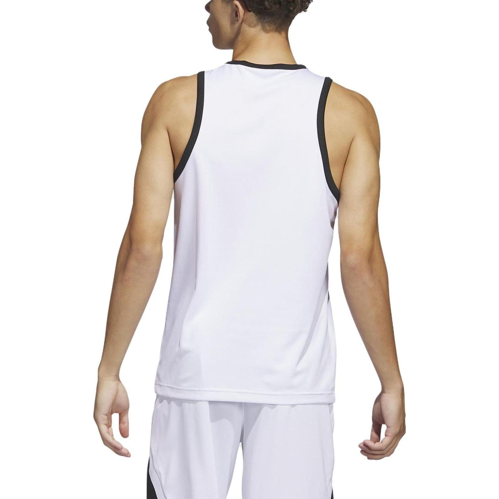 adidas Legends Basketball 3-Stripes Tank Top 'White' IC2460 sold by KicksCrew product image thumbnail 4