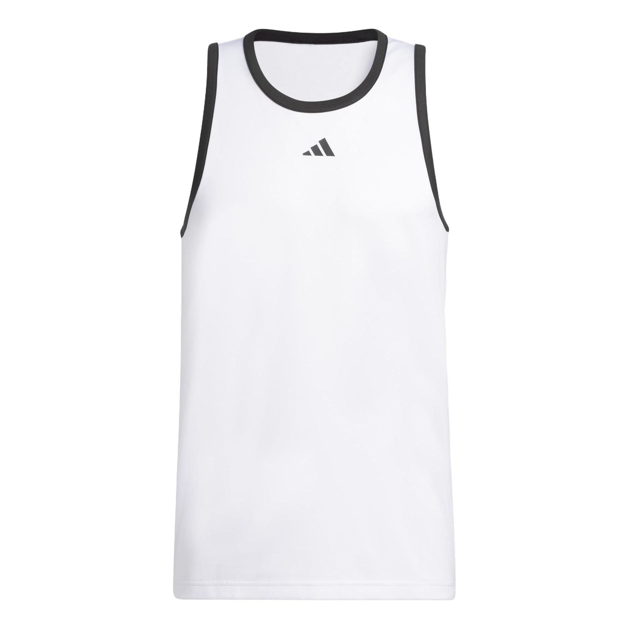 adidas Legends Basketball 3-Stripes Tank Top 'White' IC2460 sold by KicksCrew