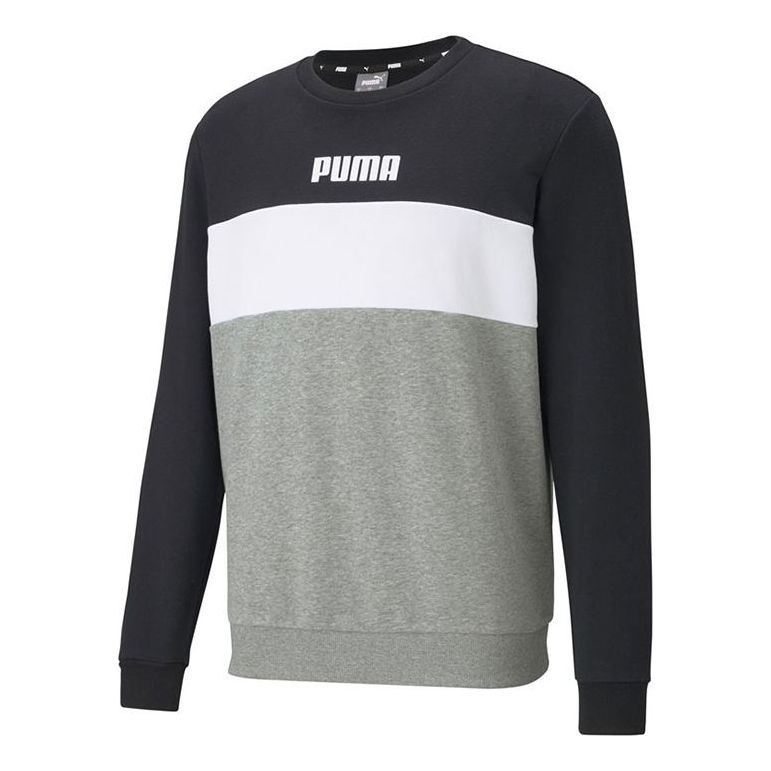 Puma Double Down Sweatshirt 'Grey White Black' 587156-01 sold by KicksCrew