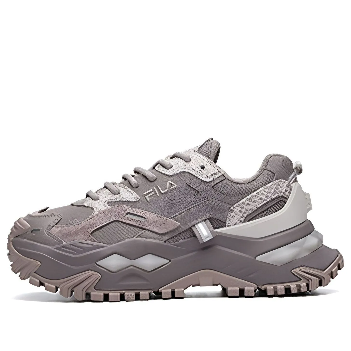 (WMNS) FILA FUSION Bianco Sneakers 'Grey Purple' T12W145226FPD sold by KicksCrew