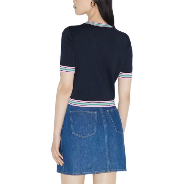 (WMNS) Gucci Fine Knit Sweater With Embroidery 'Navy' 782254-XKD0I-4215 sold by KicksCrew product image thumbnail 3