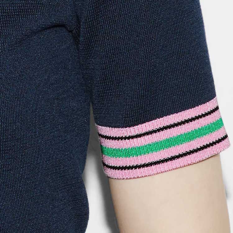 (WMNS) Gucci Fine Knit Sweater With Embroidery 'Navy' 782254-XKD0I-4215 sold by KicksCrew product image thumbnail 5