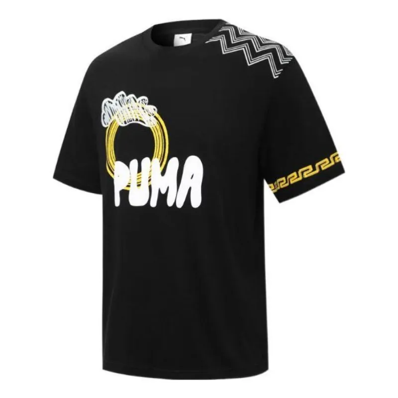 Puma Logo T-Shirt 'Black' 539609-01 sold by KicksCrew