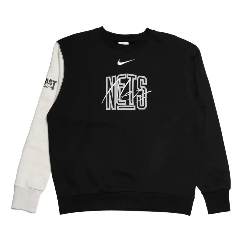 Nike x Nba Brooklyn Nets Courtside Sweatshirt 'Black Grey' DR9335-010 sold by KicksCrew