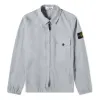 STONE ISLAND Garment Dyed Zip Shirt Overshirt 'Light Grey' 751510704-V0061 sold by KicksCrew