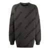 Balenciaga Intarsia Knit Logo Jumper 'Grey' 625970T31781262 sold by KicksCrew