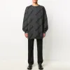 Balenciaga Intarsia Knit Logo Jumper 'Grey' 625970T31781262 sold by KicksCrew