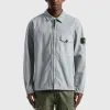 STONE ISLAND Garment Dyed Zip Shirt Overshirt 'Light Grey' 751510704-V0061 sold by KicksCrew