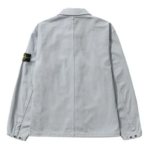 STONE ISLAND Garment Dyed Zip Shirt Overshirt 'Light Grey' 751510704-V0061 sold by KicksCrew product image thumbnail 2