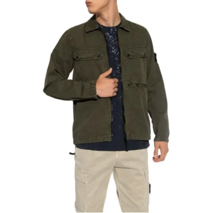 STONE ISLAND Overshirt 'Olive' 7915102WN-V0158 sold by KicksCrew product image thumbnail 3
