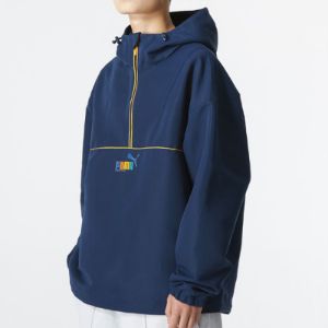 PUMA Logo Half Zip Jacket 'Navy' 673600-84 sold by KicksCrew