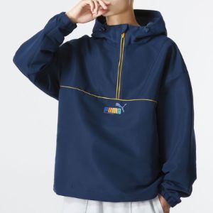 PUMA Logo Half Zip Jacket 'Navy' 673600-84 sold by KicksCrew