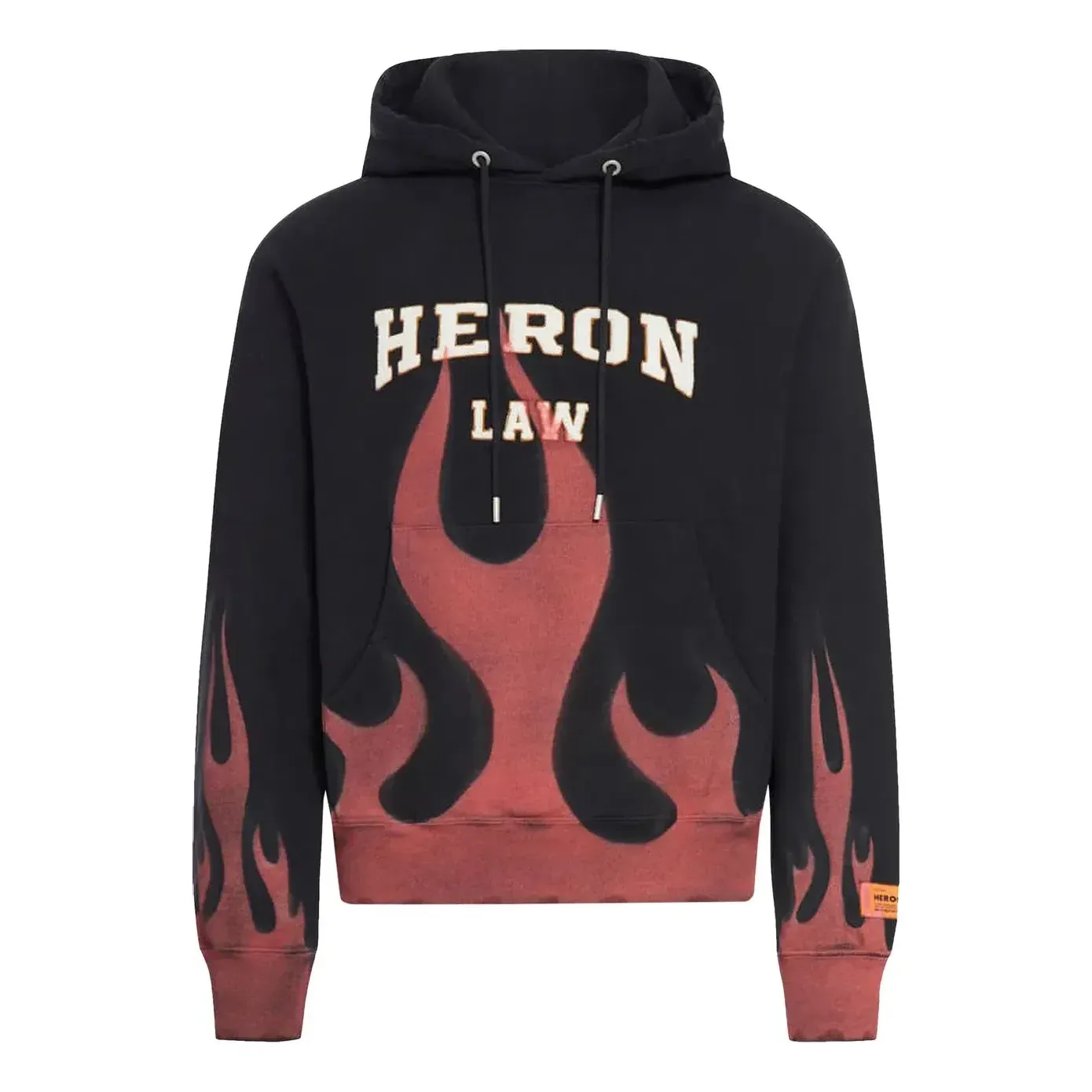 HERON PRESTON Heron Law Flames Hoodie 'Black Red' HMBB024S23JER0061025 sold by KicksCrew