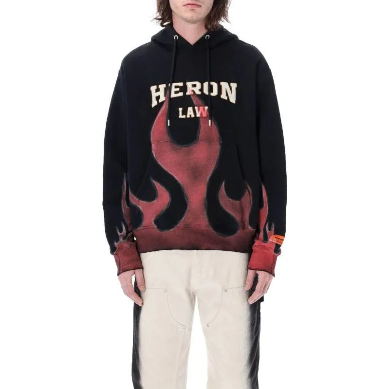 HERON PRESTON Heron Law Flames Hoodie 'Black Red' HMBB024S23JER0061025 sold by KicksCrew product image thumbnail 3