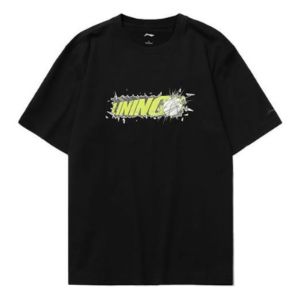 Li-Ning Hoops Graphic Loose Fit T-shirt 'Black' AHSR403-2 sold by KicksCrew