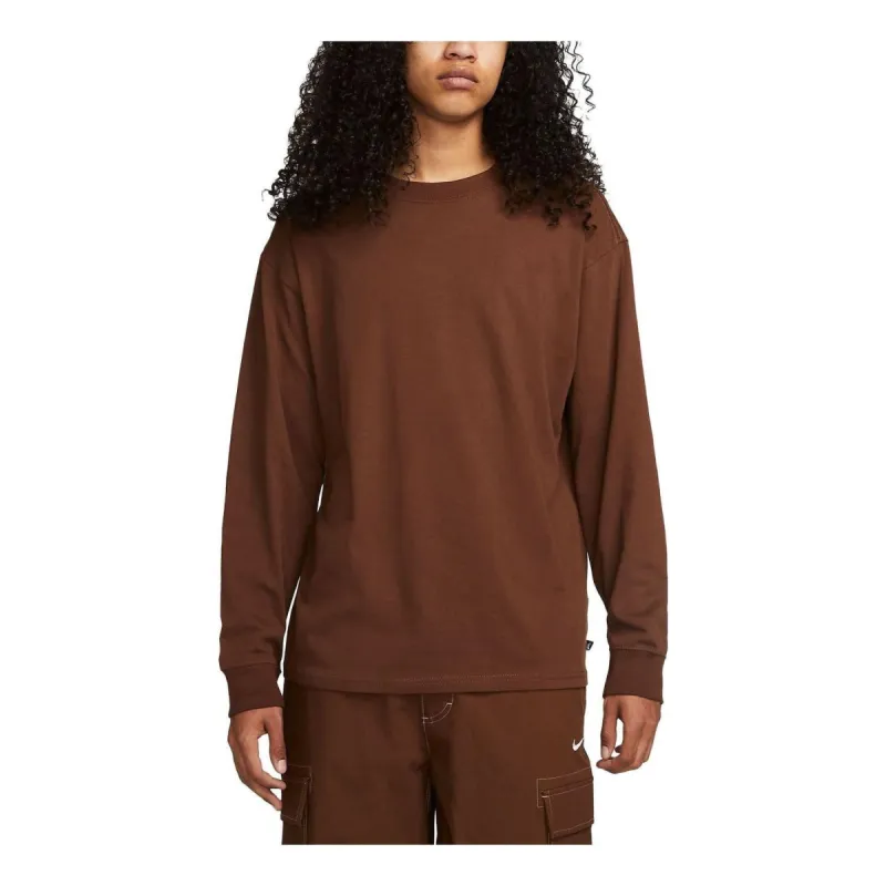 Nike SB Long-Sleeve Skate T-Shirt 'Brown' FJ1155-259 sold by KicksCrew