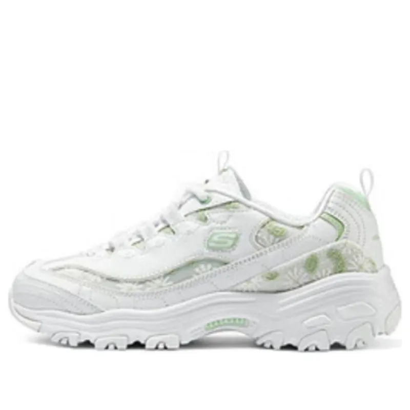 (WMNS) Skechers Women Sport D'Lites 1.0 'White Green' 150234-WGR sold by KicksCrew