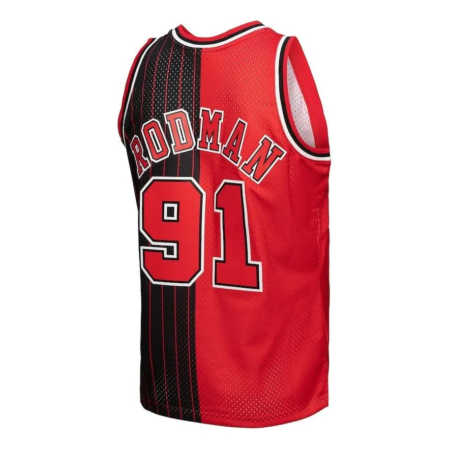 Mitchell & Ness x NBA Chicago Bulls Classics 1995-96 Split Swingman Jersey 'Dennis Rodman 91' SMJY4845-CBU95DRDBKRD sold by KicksCrew product image thumbnail 2